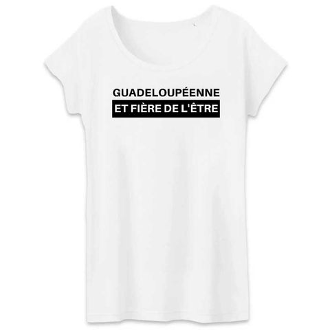Image of tshirt femme guadeloupeenne et fiere de l'être