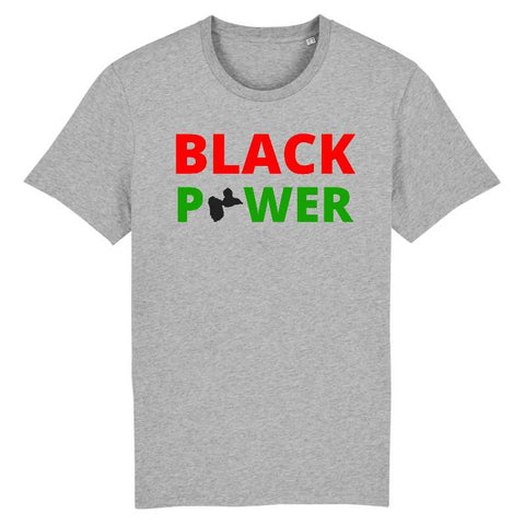 Image of black power guadeloupe tshirt homme 