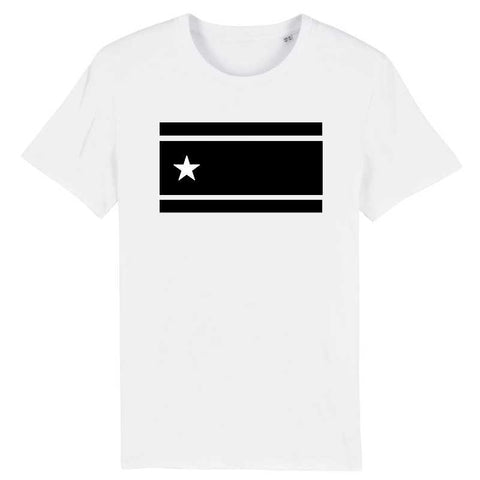 Image of tshirt homme drapeau guadeloupe noir et blanc