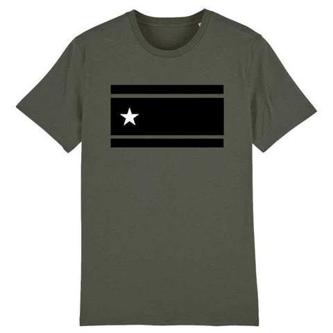 Image of t-shirt homme drapeau guadeloupe noir et blanc