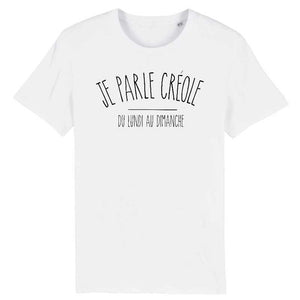 tshirt homme je parle creole du lundi au dimanche