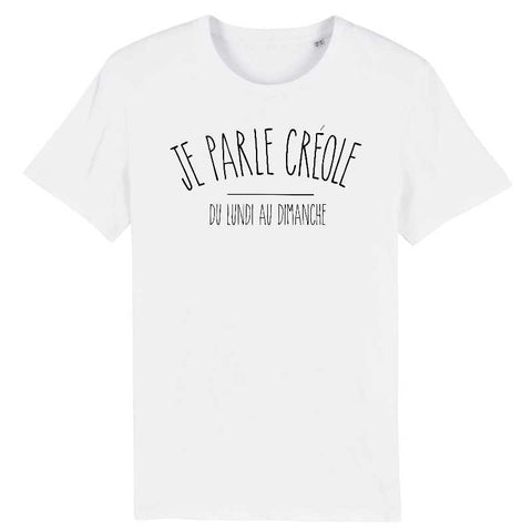 Image of tshirt homme je parle creole du lundi au dimanche